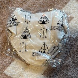 Kids Cream and Black Bandana Bib